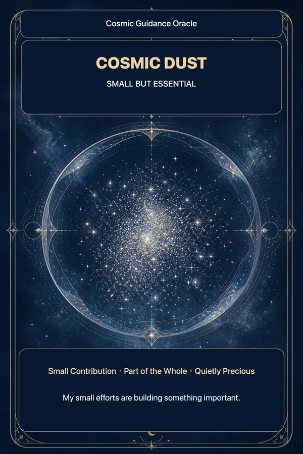 Cosmic Dust · Small but Essential