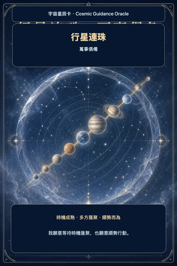 行星連珠 · 萬事俱備
