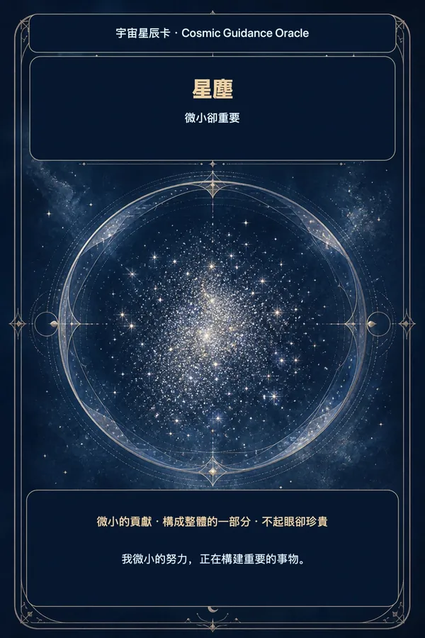 星塵 · 微小卻重要